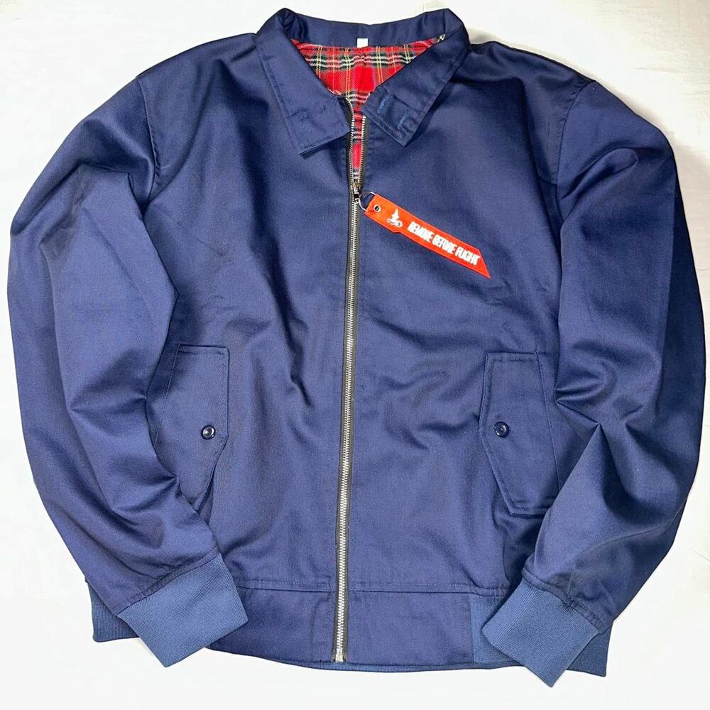 Bomber Jacket w Flannel Lining and "Remove Before Flight" tag, L